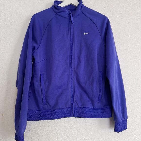 Nike Jacket Women Medium Purple Therma Fit Running Full Zip Outdoor Sport Casual - Picture 1 of 14